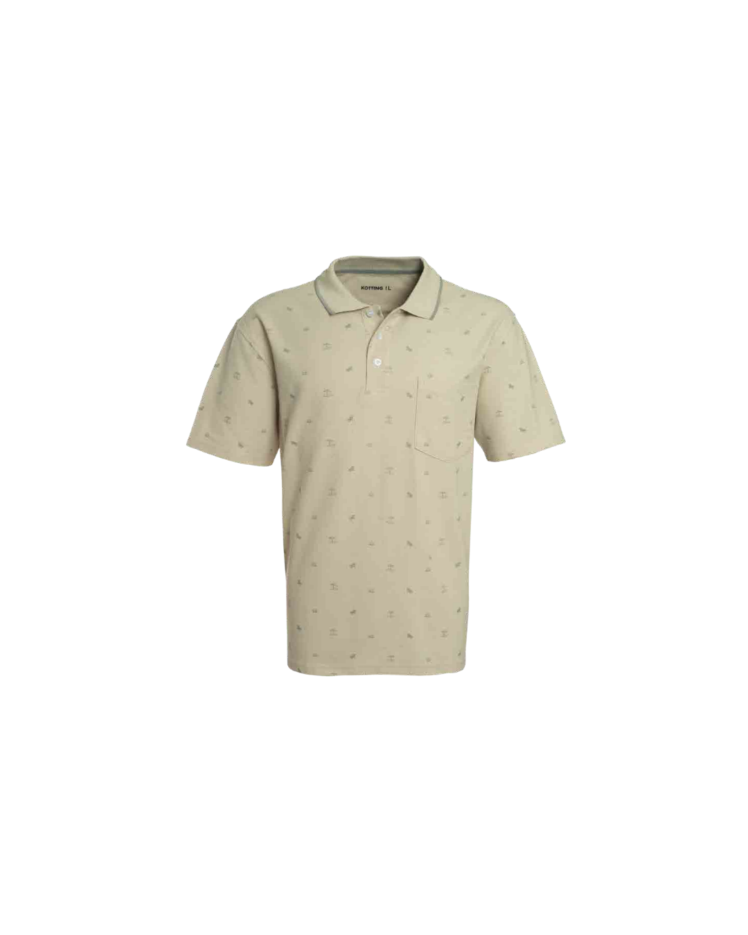 Polera Hombre Full Diseño Beige Claro