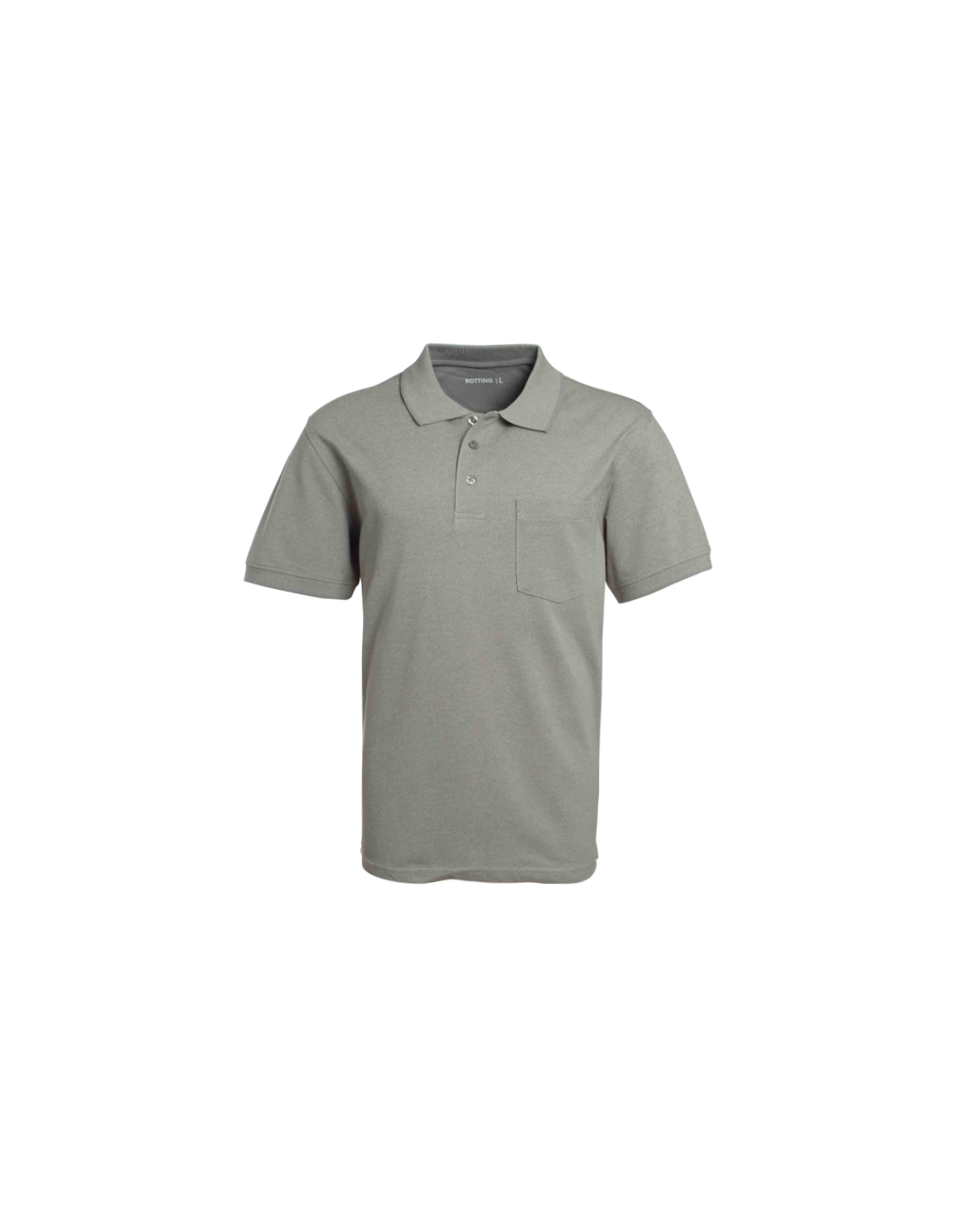 Polera Hombre Pique Melange Gris Medio