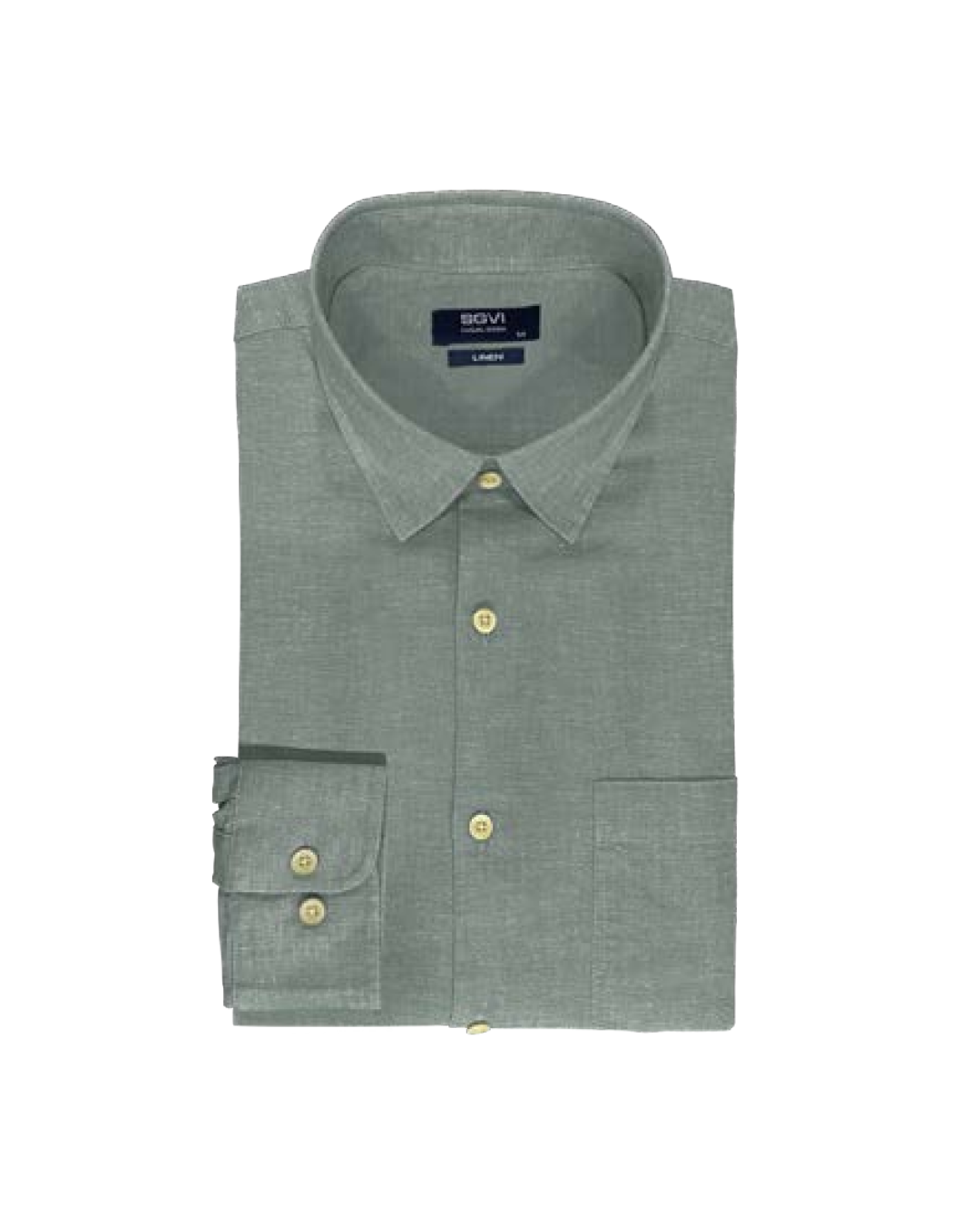 Camisa Hombre Lino Verde SG
