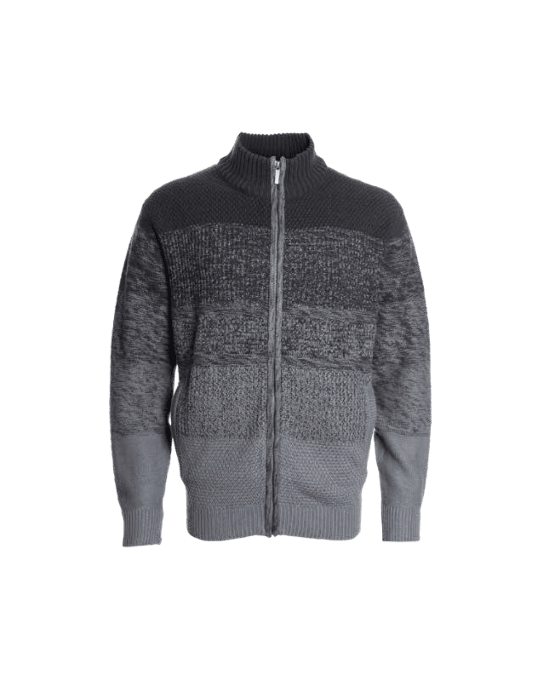 Sweater Hombre Full Cierre Gris con Efecto Degradado - Sensez