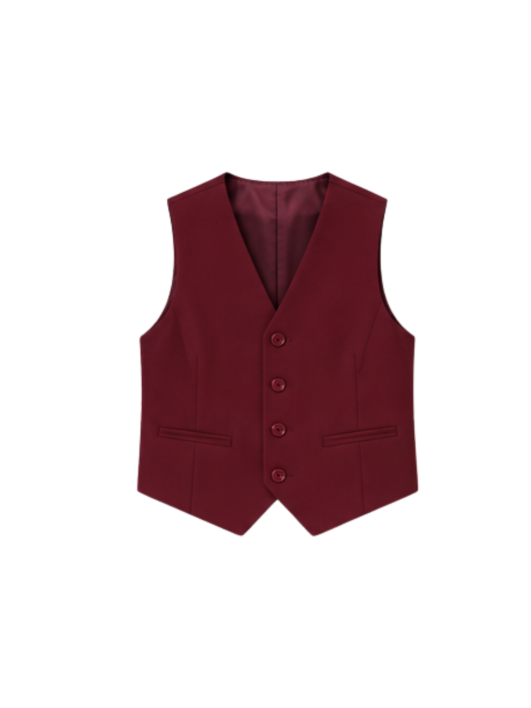 Traje de Niño 5 Piezas con Corbata Burdeo
