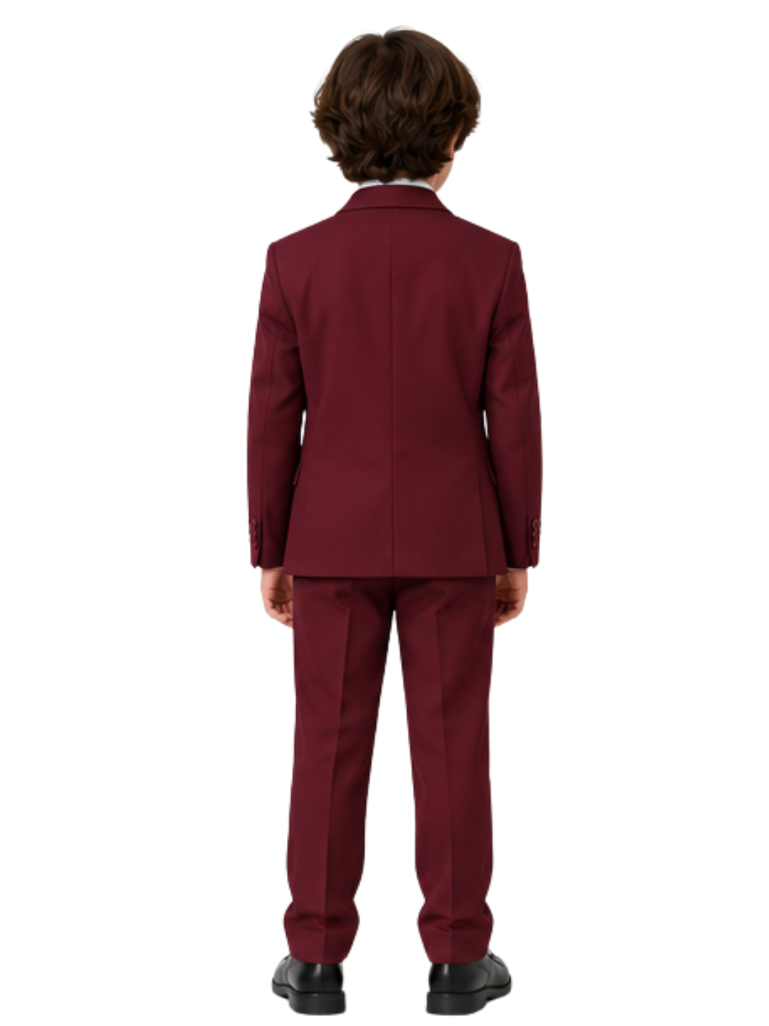 Traje de Niño 5 Piezas con Corbata Burdeo