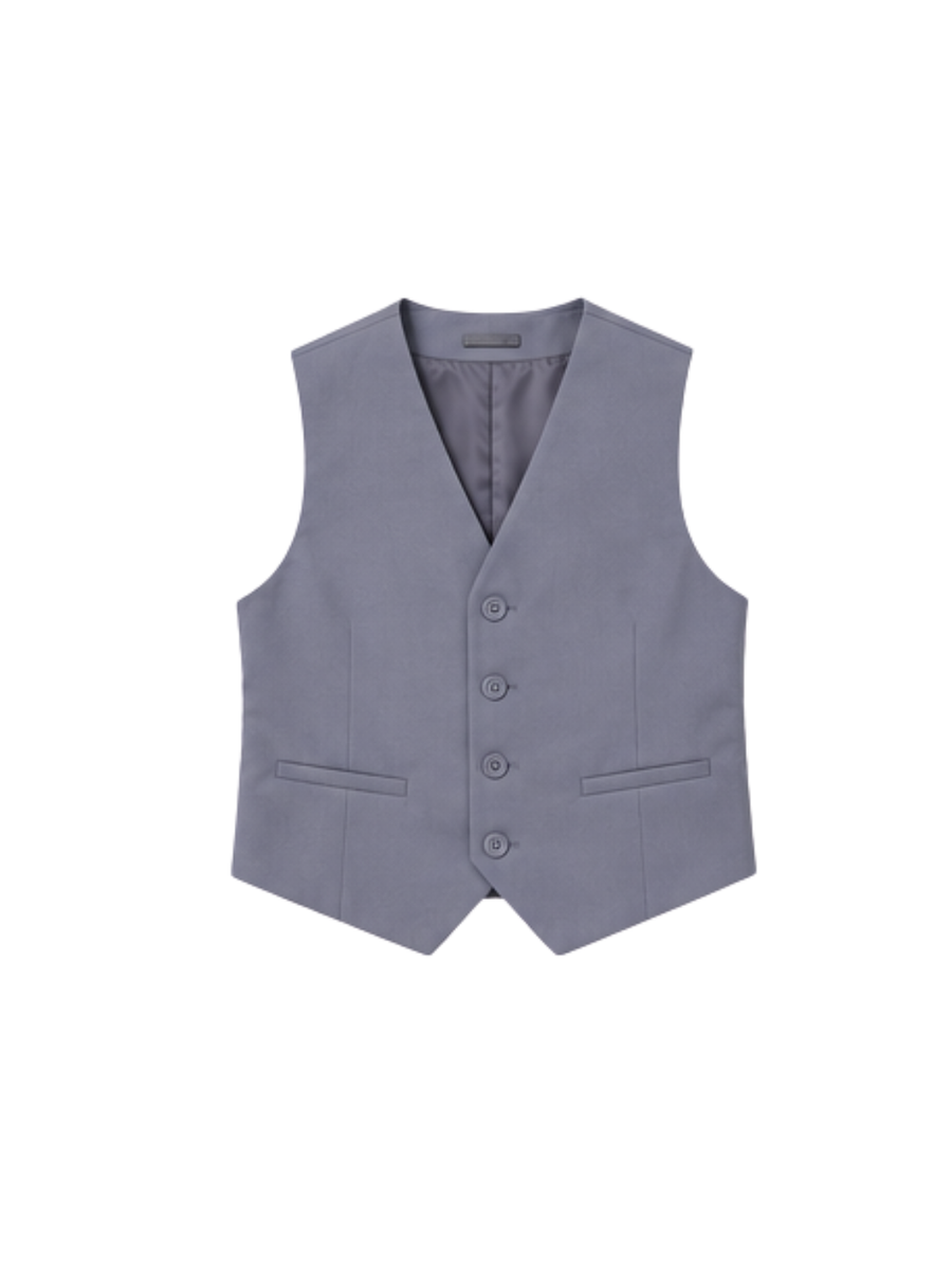 Traje de Niño 5 Piezas con Corbata Gris