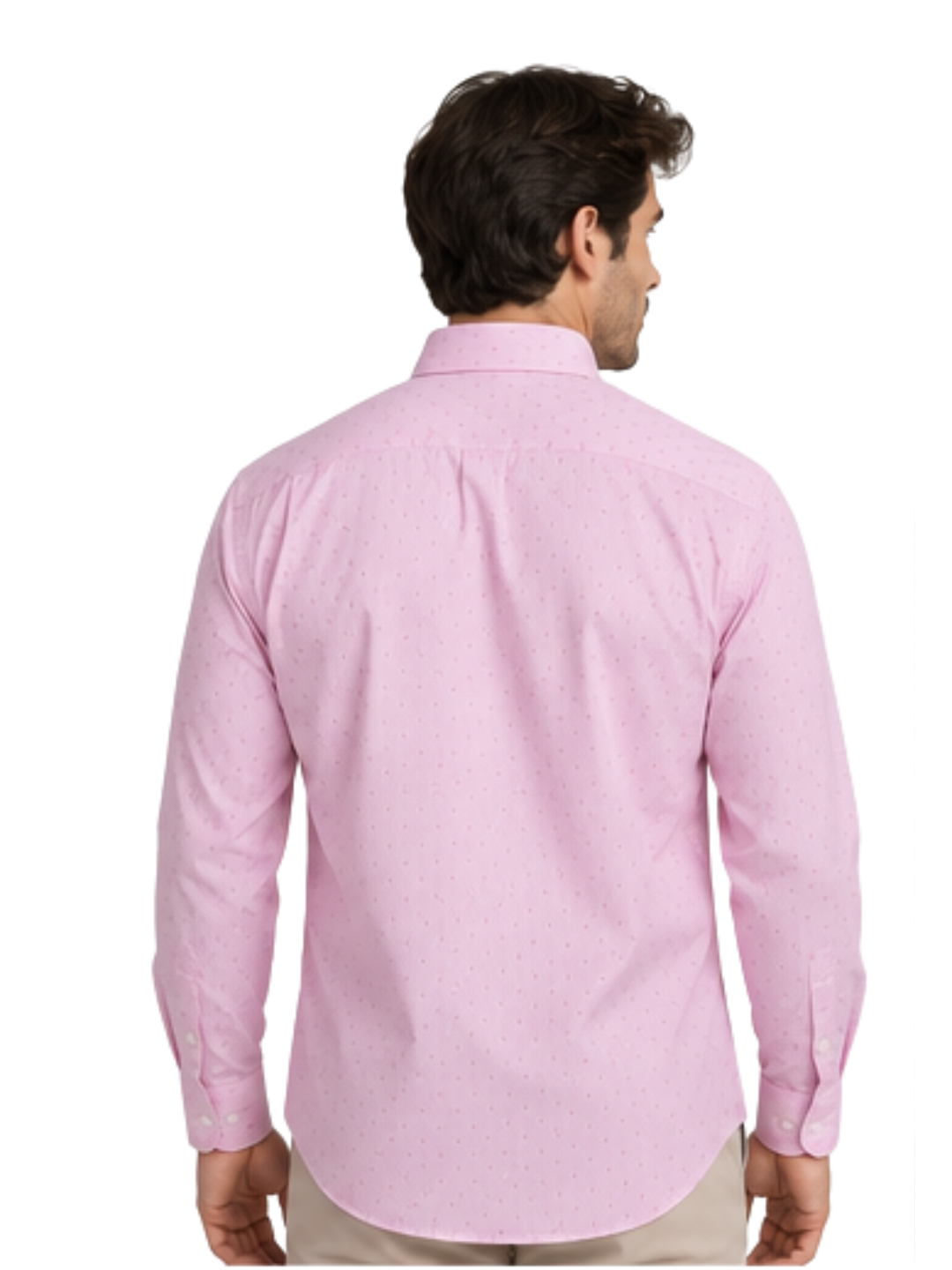 Camisa Hombre Alfaro Sport Rosado Sin Bolsillo