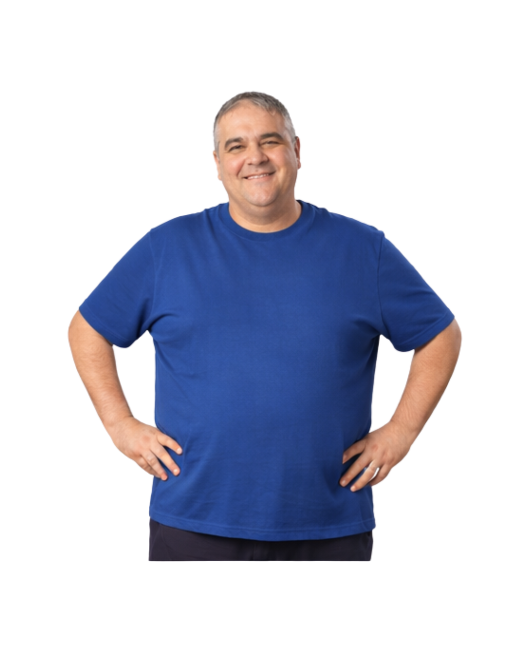 Polera Hombre 100% Algodón Azul