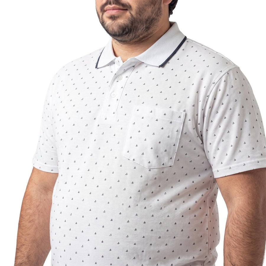 Polera Hombre Full Diseño Blanco
