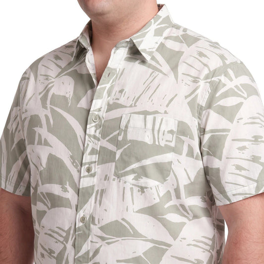 Camisa Hombre Guayabera Manga Corta Diseño Verde Claro