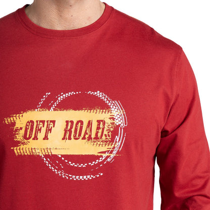 Polera Hombre Manga Larga Jersey Roja con Diseño Off Road - Sensez