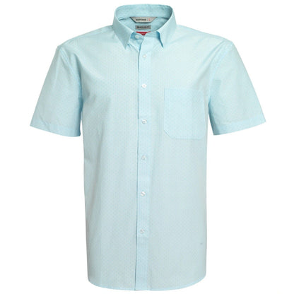 Camisa Hombre Manga Corta Celeste con Diseño KT