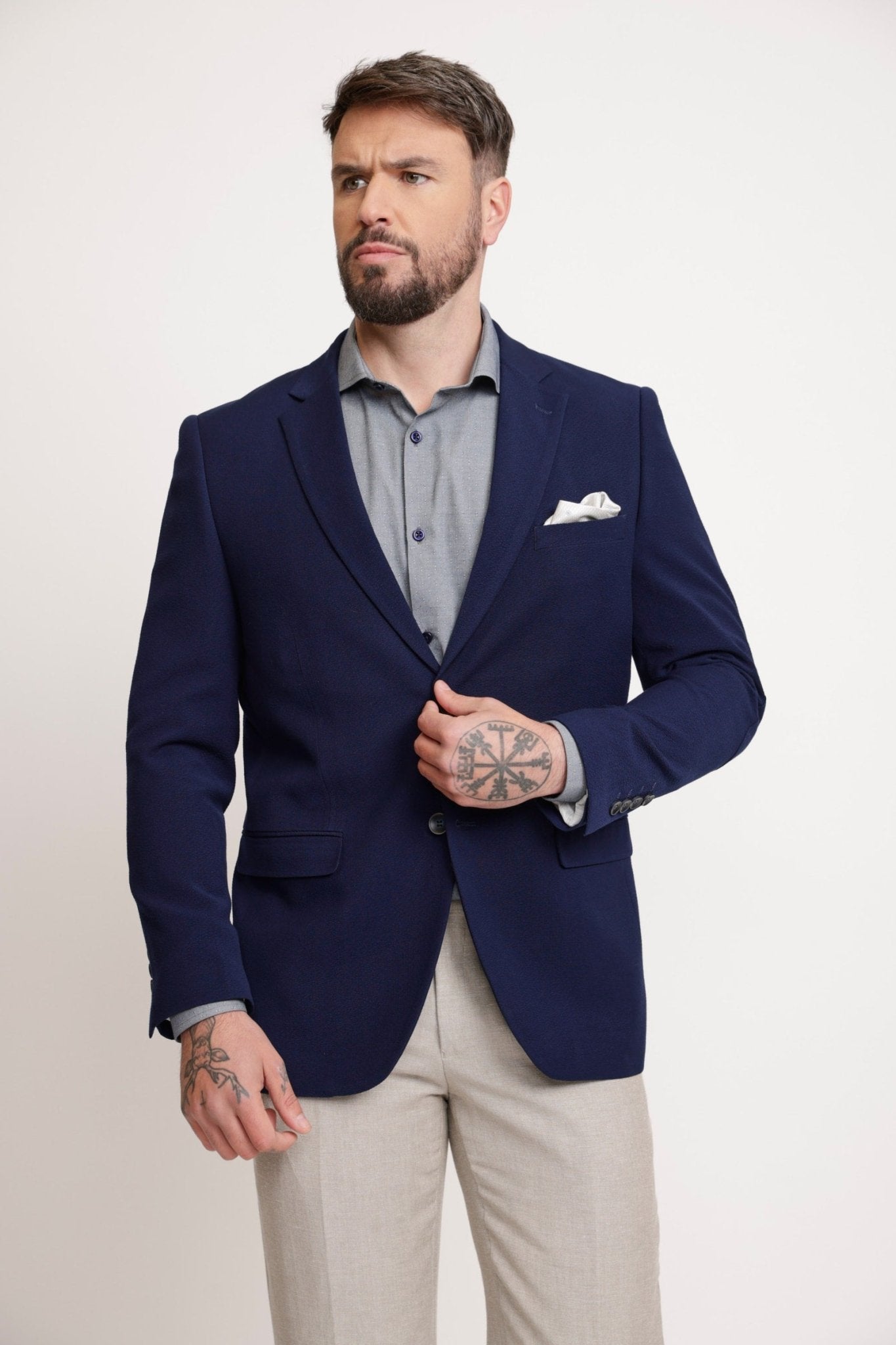 Blazer Hombre Colche Azul Marino - Sensez