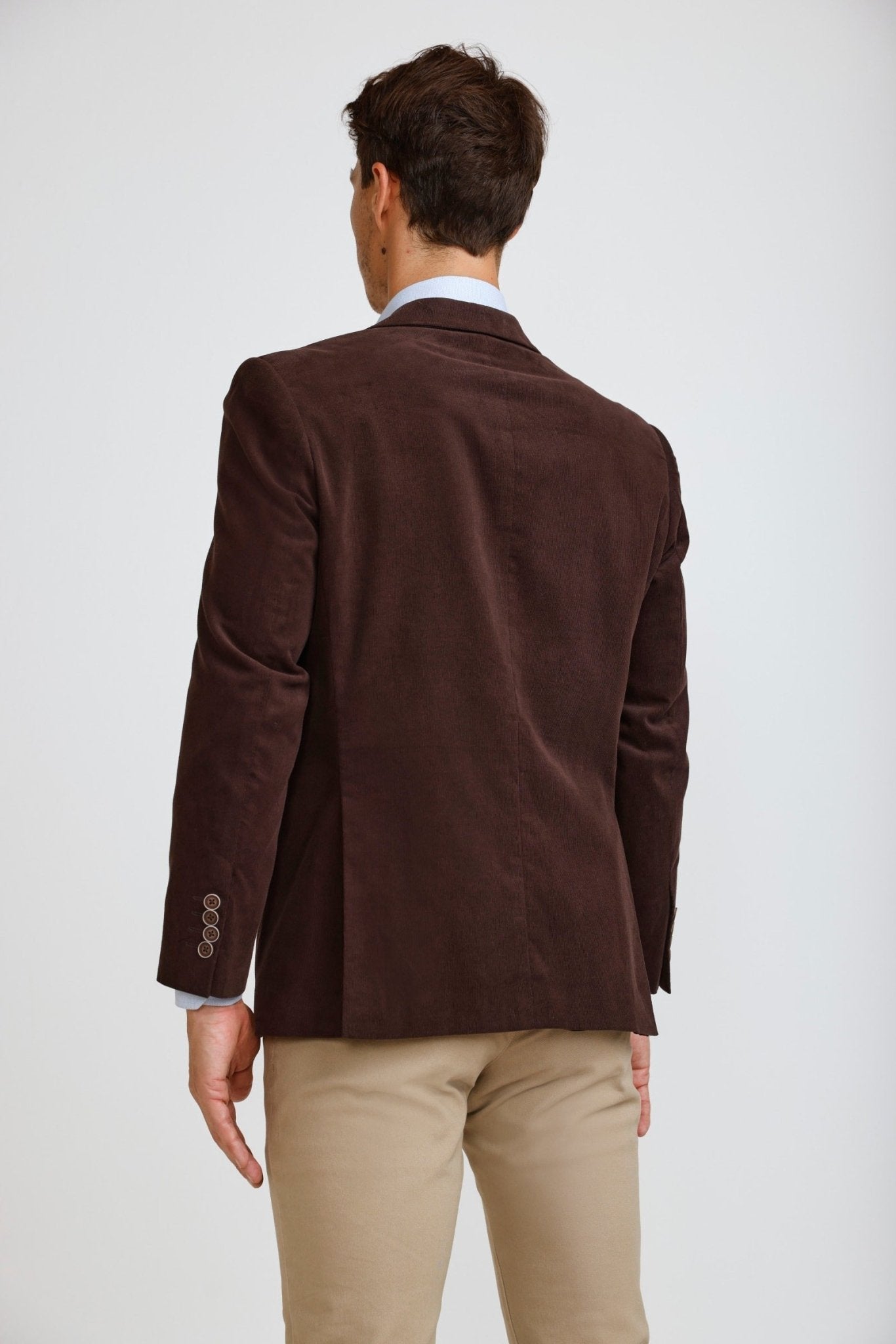 Blazer Hombre Micro Cotelé Mil Rayas Brown - Sensez