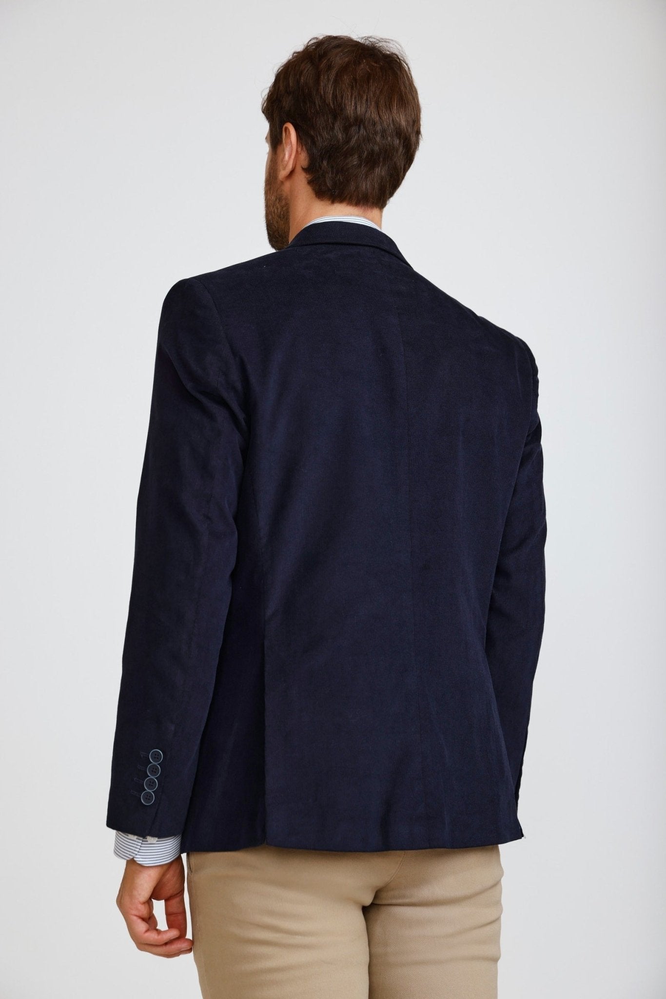 Blazer hombre Micro Cotelé Mil Rayas Navy Blue - Sensez