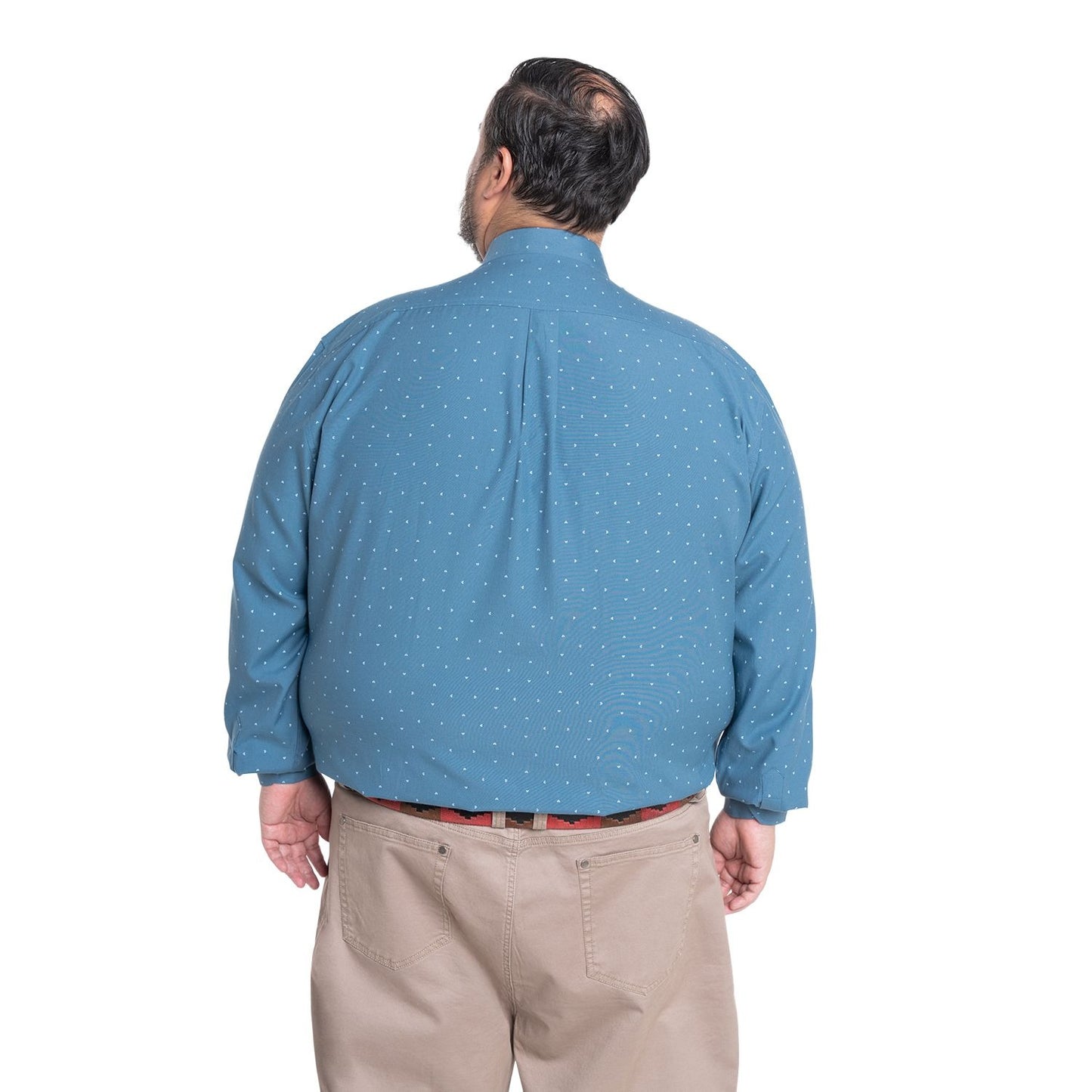 Camisa Hombre Manga larga Estampada Azul Regular Fit KT - Sensez