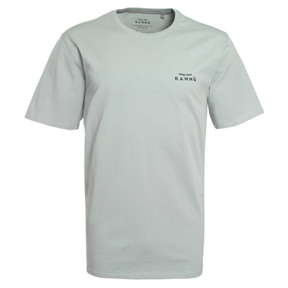 Polera Hombrre Manga Corta Mini Logo Algodon Organico Gris