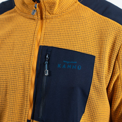 Polar Hombre Medio Cierre Textura Waffle Amarillo - Sensez