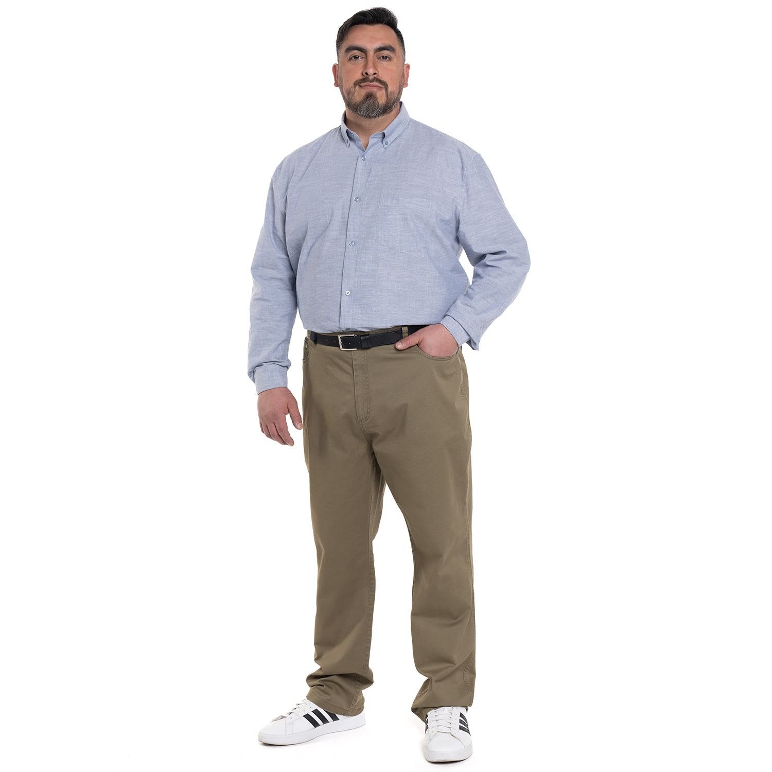 Camisa Hombre Look Lino Celeste KT