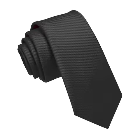 Corbata Hombre Lisa Negra