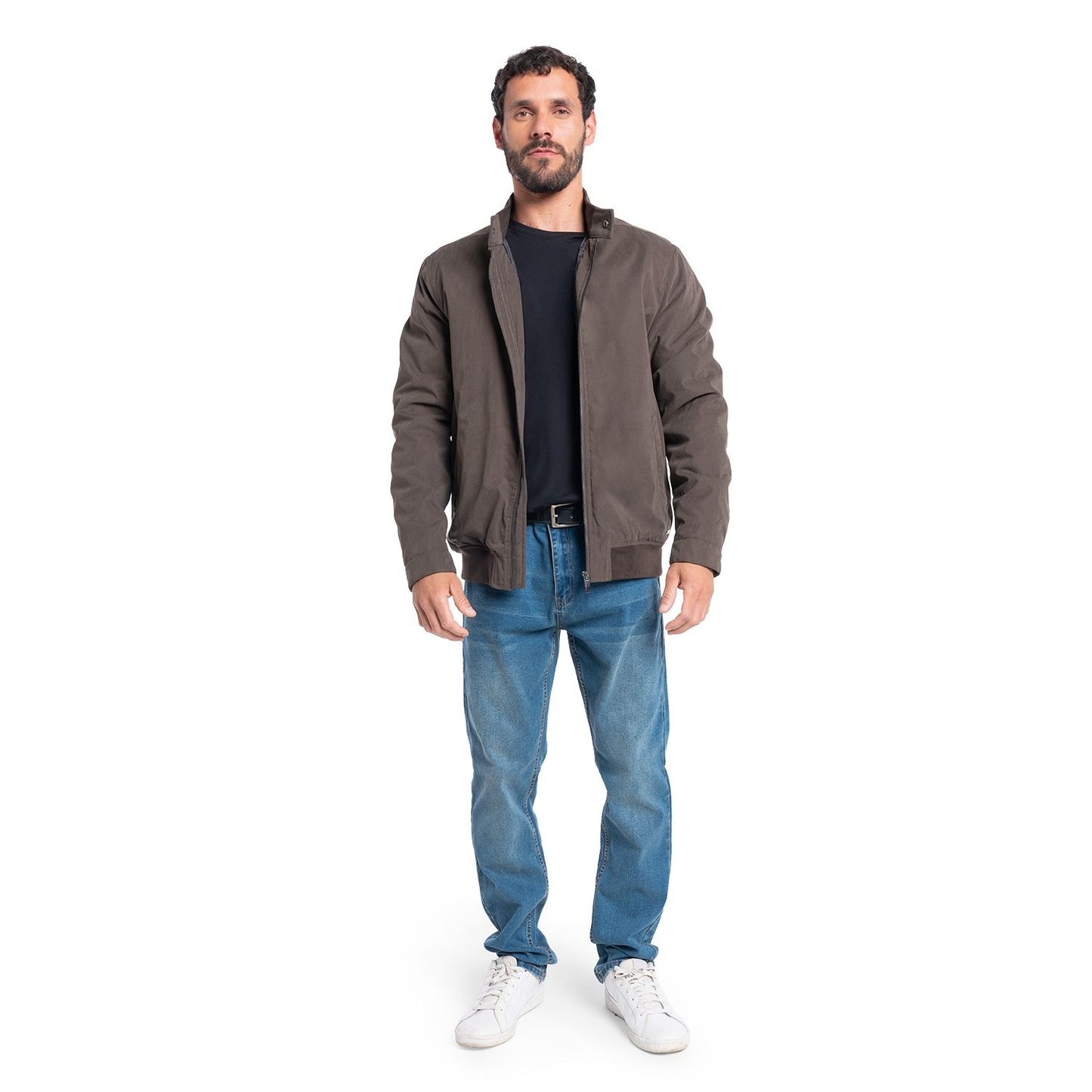 Chaqueta Hombre Microfibra Acolchada Corte Clásico