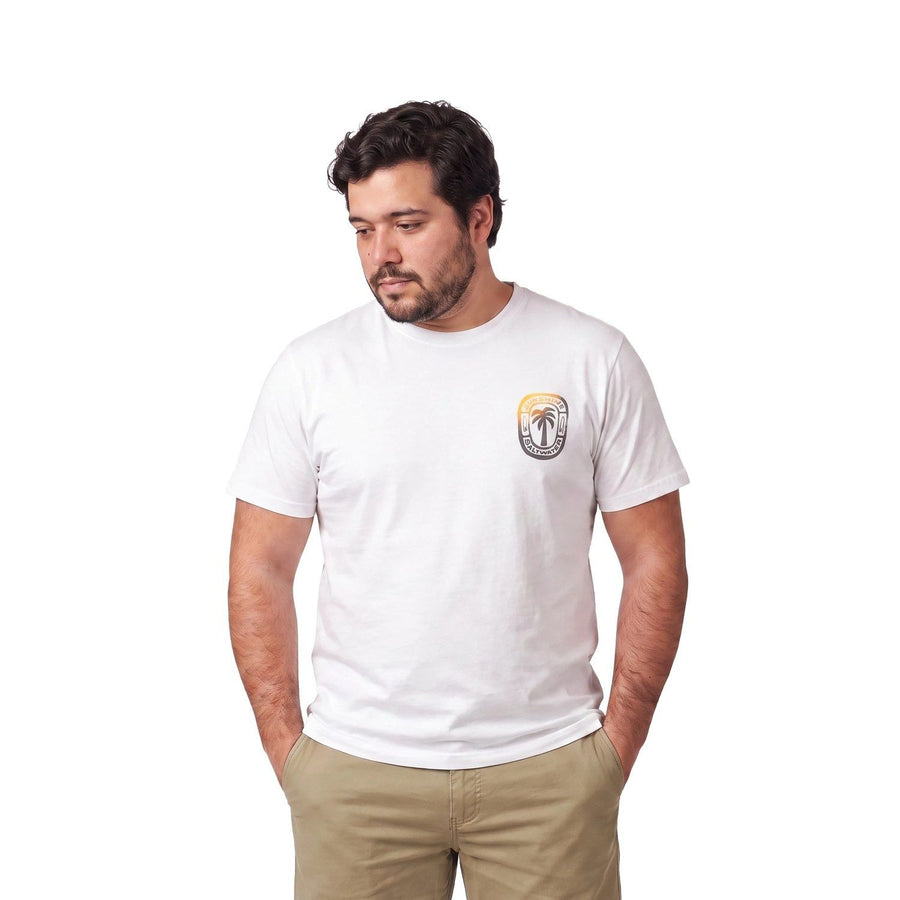 Polera Hombre Diseño Logo Blanco