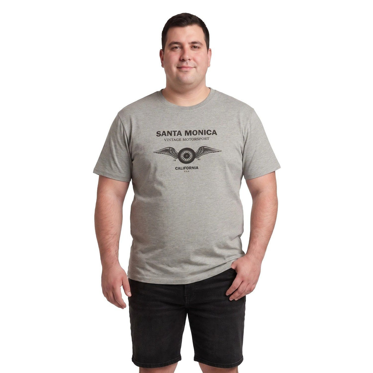 Polera Hombre Diseño Frontal Melange