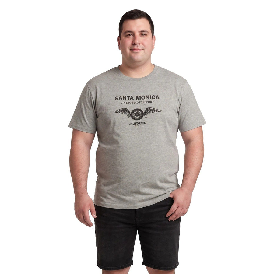 Polera Hombre Diseño Frontal Melange
