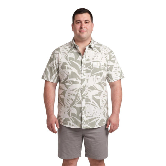 Camisa Hombre Guayabera Manga Corta Diseño Verde Claro