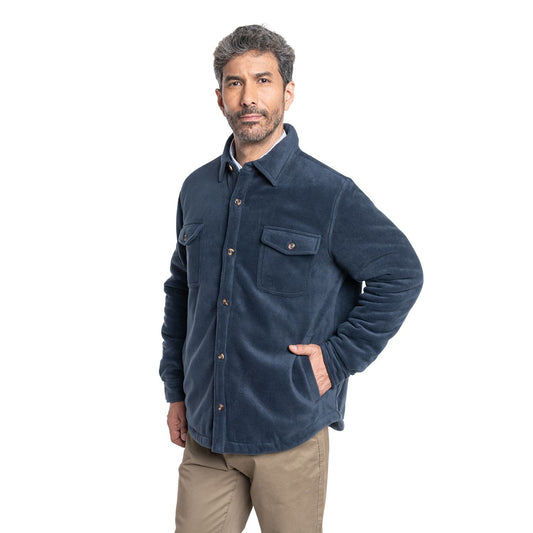 Chaqueta Hombre Micropolar Liviana y Abrigada Regular Fit Azul Marino - Sensez