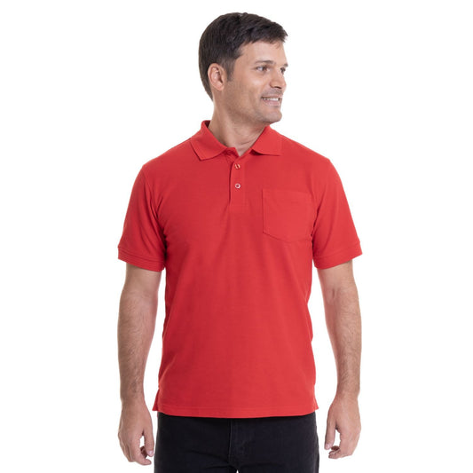 Polera Hombre Pique Lisa Rojo