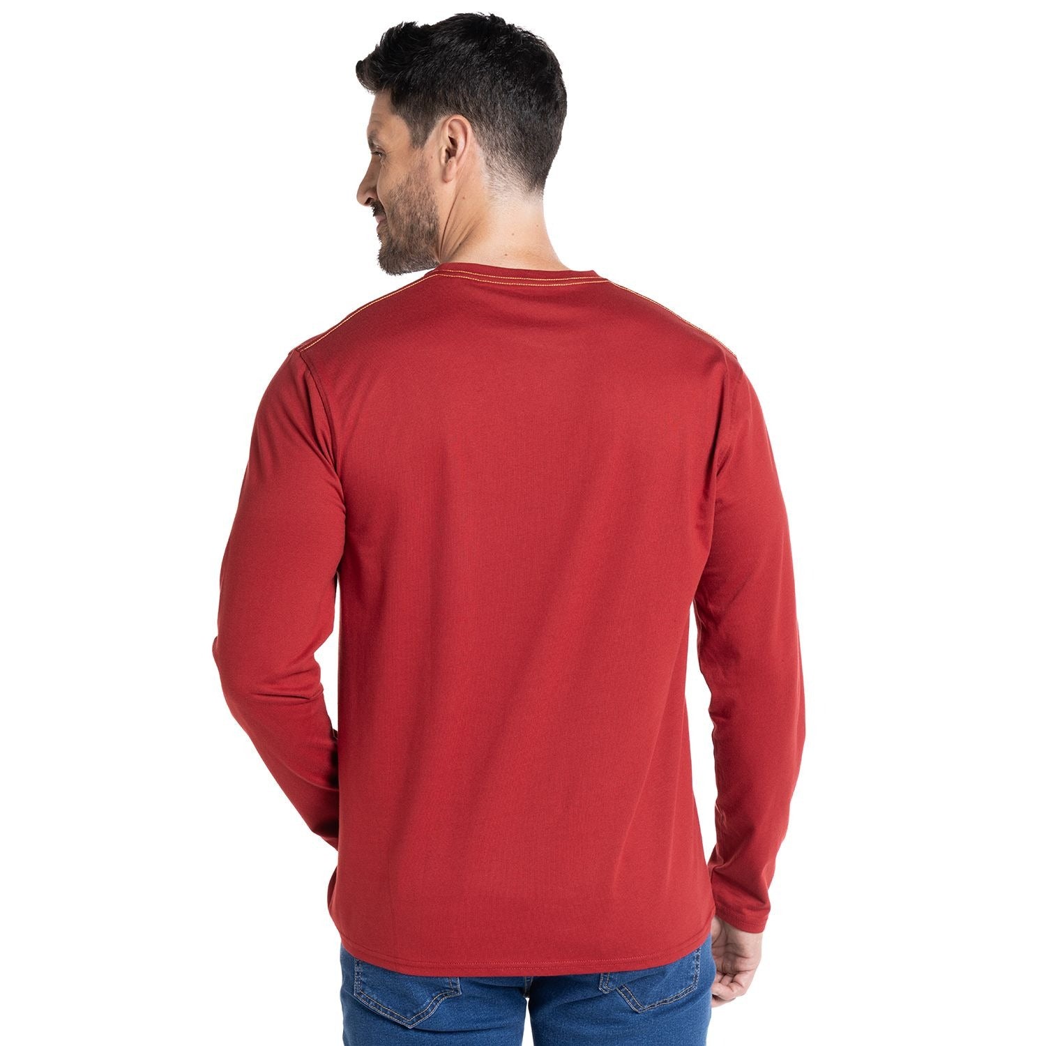 Polera Hombre Manga Larga Jersey Roja con Diseño Off Road - Sensez