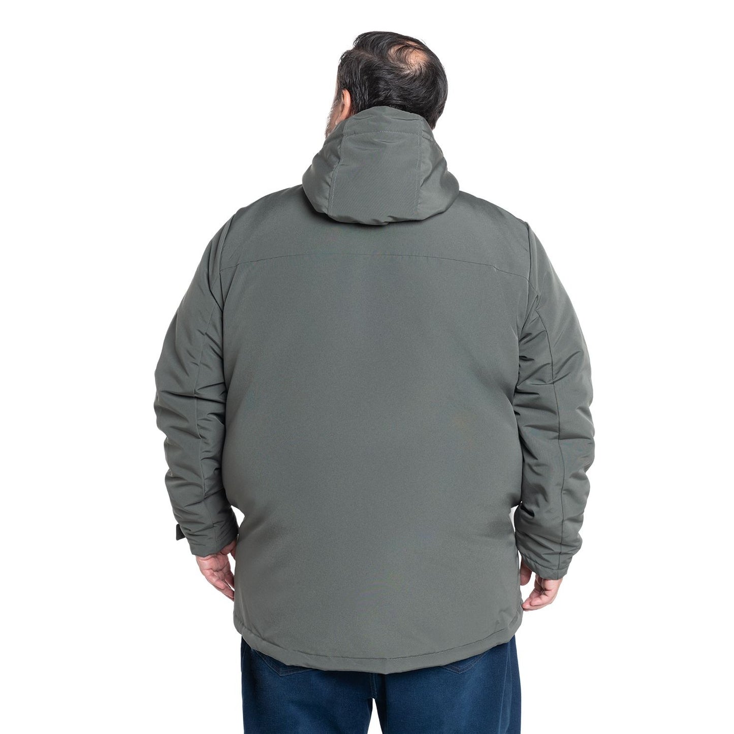Chaqueta Hombre Larga Verde Olivo Gorro Ajustable - Sensez