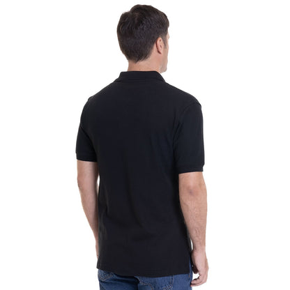 Polera Hombre Pique Lisa Negro