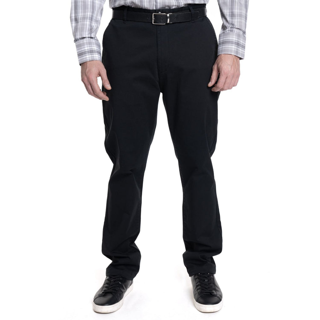 Pantalon Hombre Gabardina Slim Fit Negro