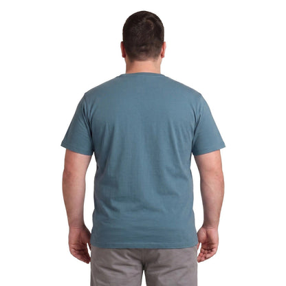Polera Hombre Diseño Logo Azul Piedra