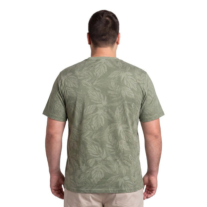 Polera Hombre Full Estampado Verde Claro