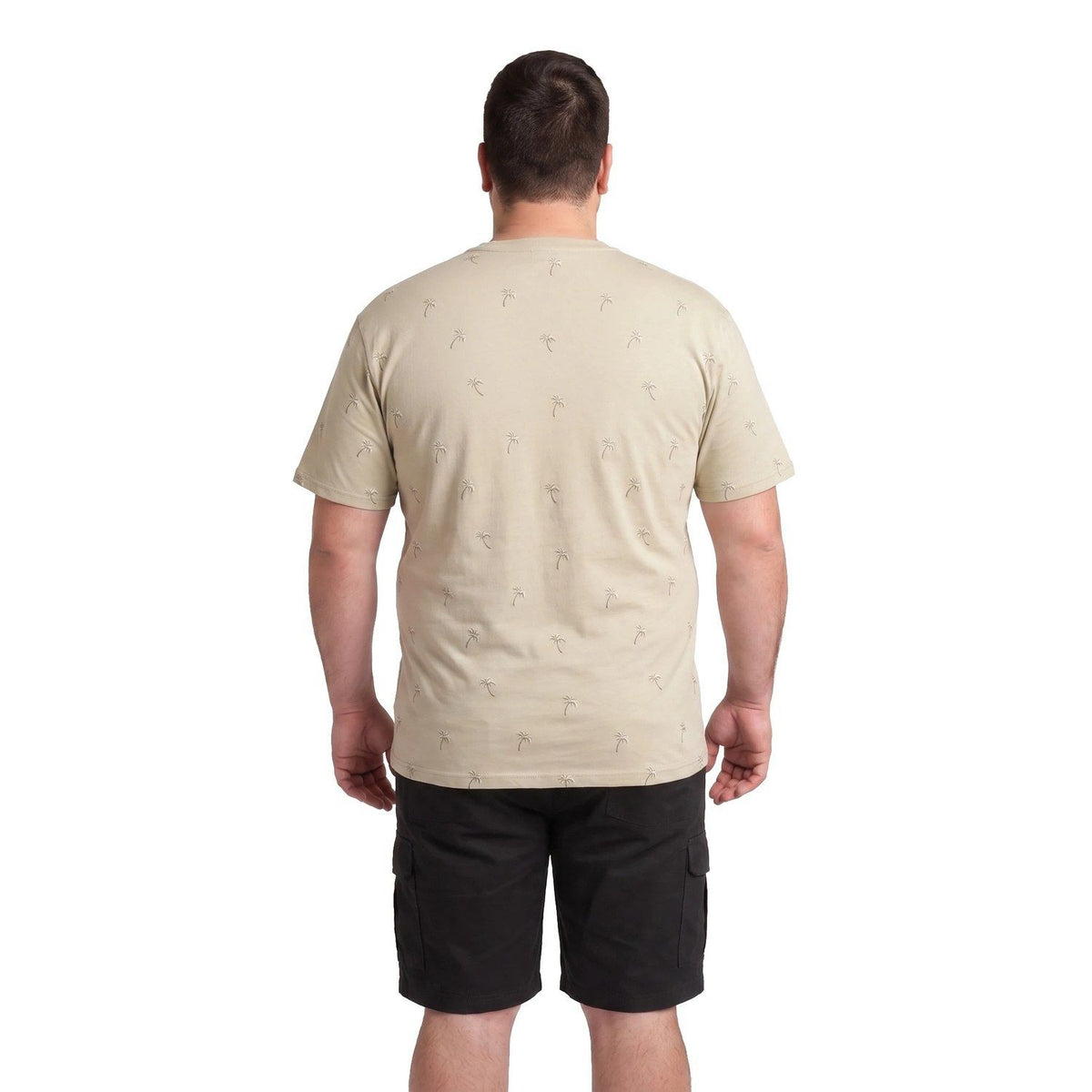 Polera Hombre Full Estampado Beige Claro