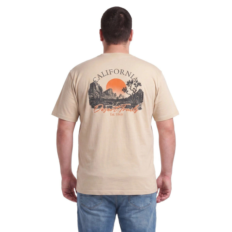 Polera Hombre Diseño Espalda Beige Claro