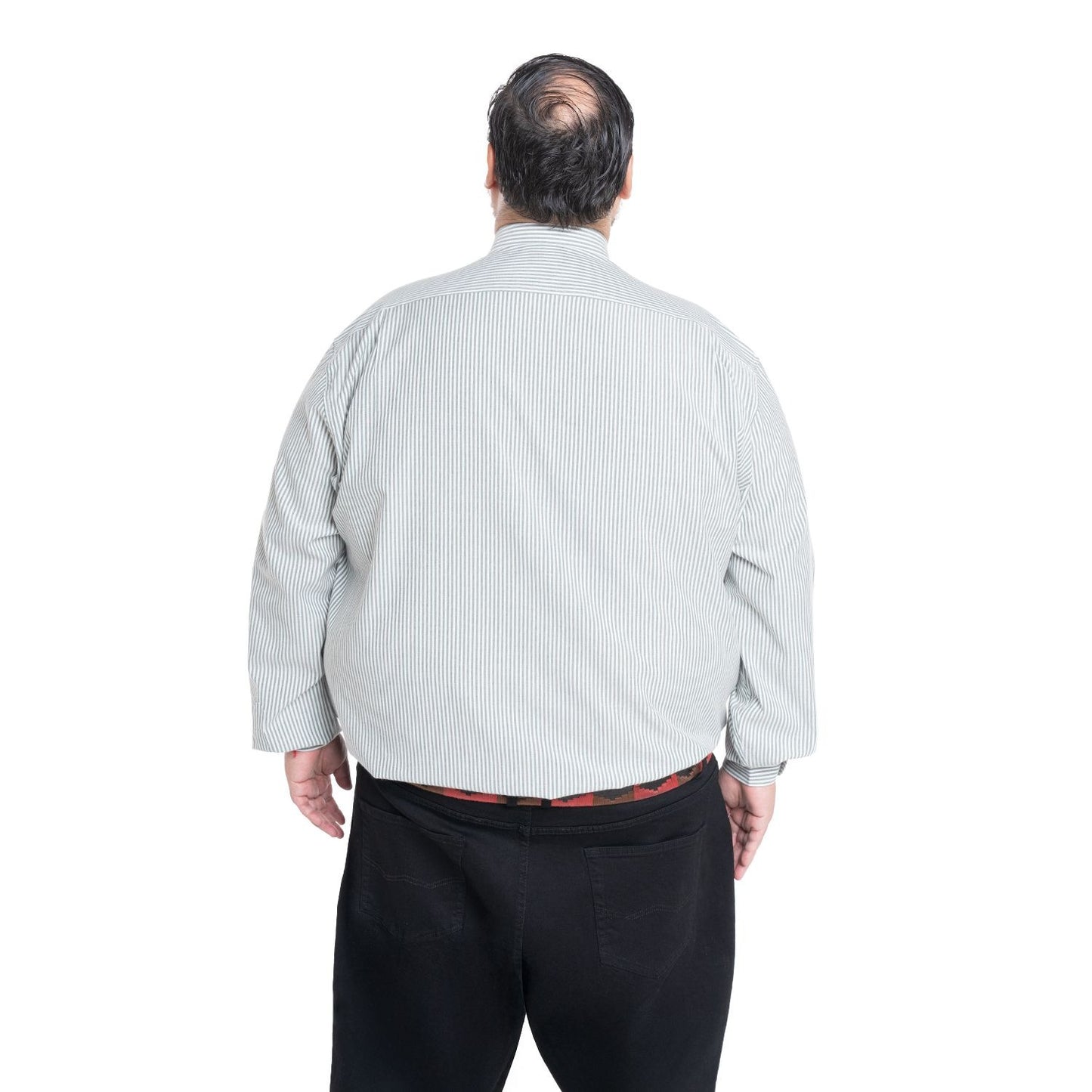 Camisa Hombre Manga Larga Oxford Rayas Verde Regular Fit - Sensez