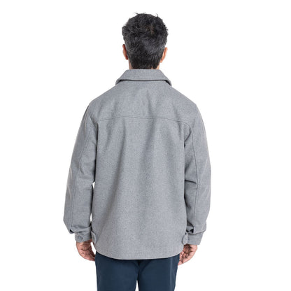 Chaqueta Hombre Clásica Cuello Camisero Gris Medio - Sensez