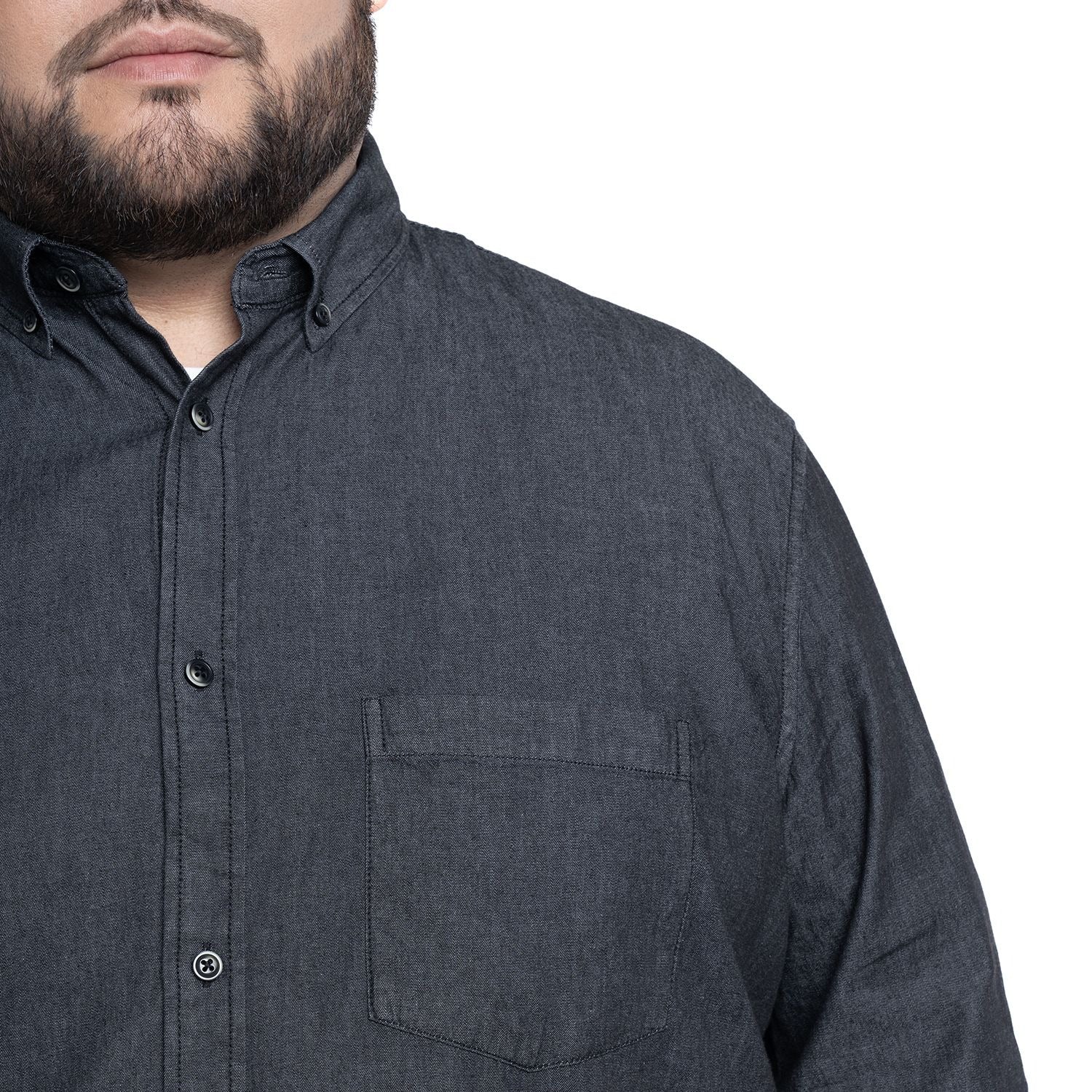 Camisa Hombre Denim Negro KT - Sensez