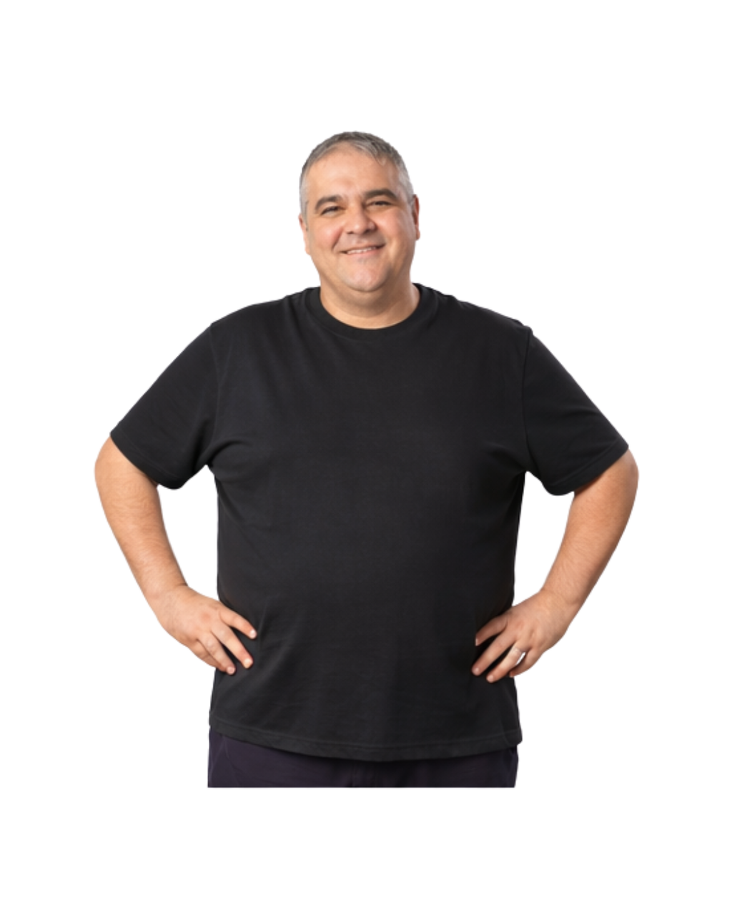 Polera Hombre 100% Algodón Negro