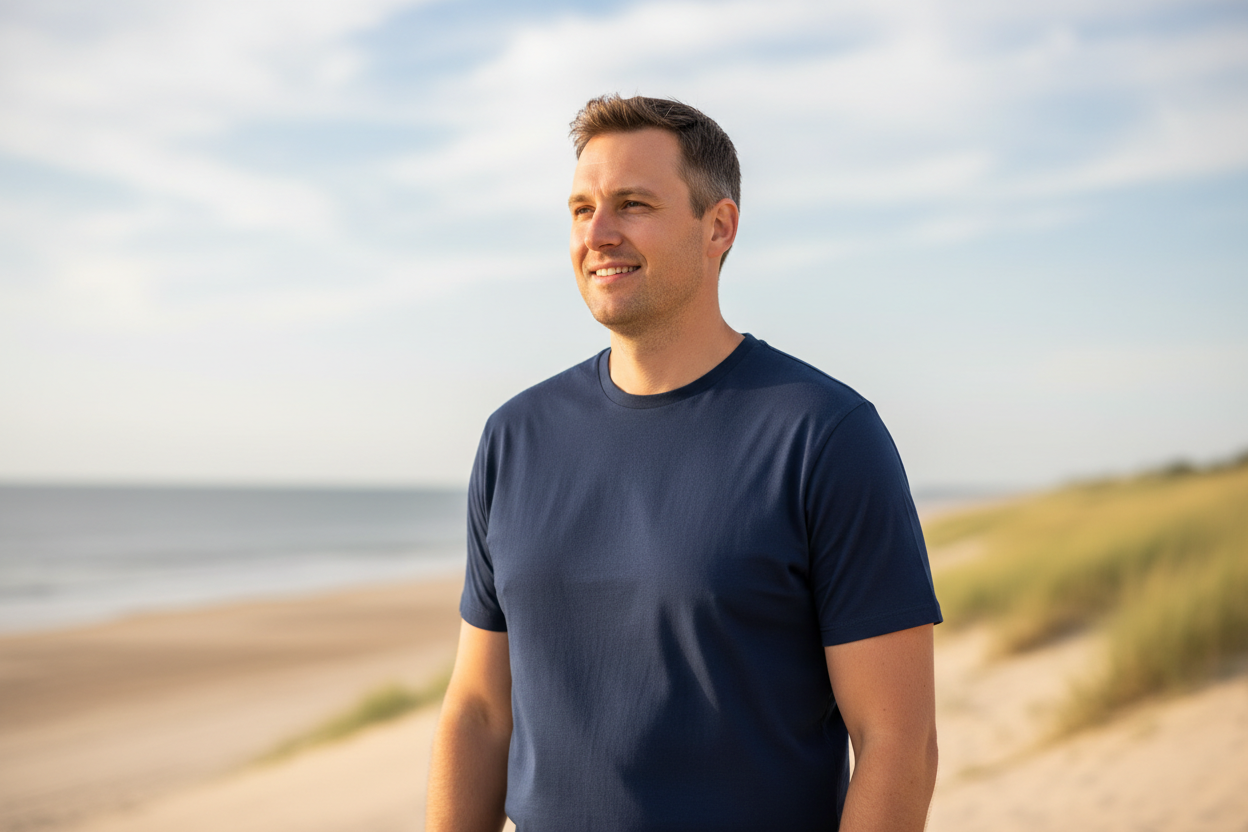 pero que se le vea la cara y fonod de playa o de verano muy sutil