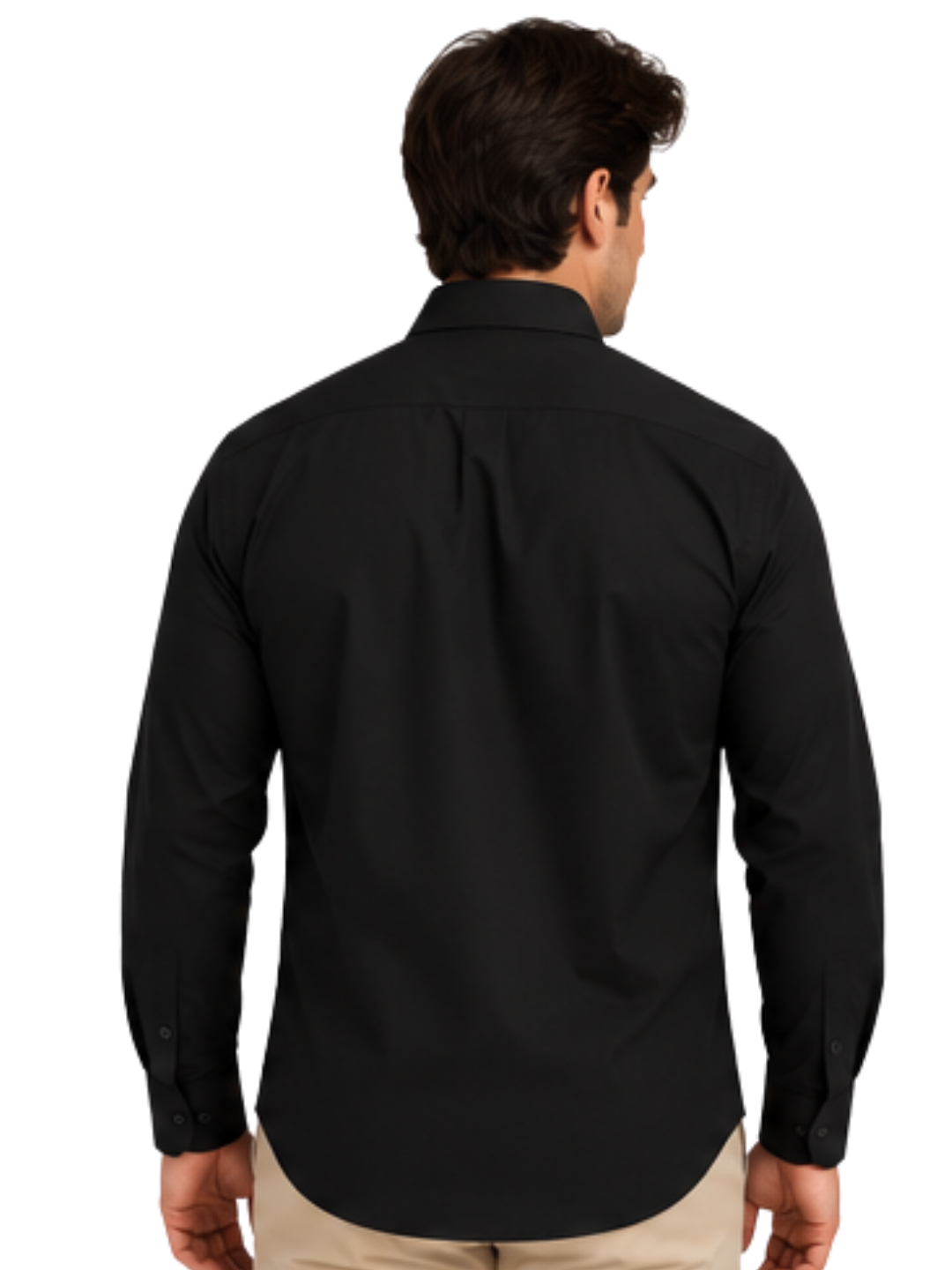 Camisa Hombre Reactive Negra Sin Bolsillo