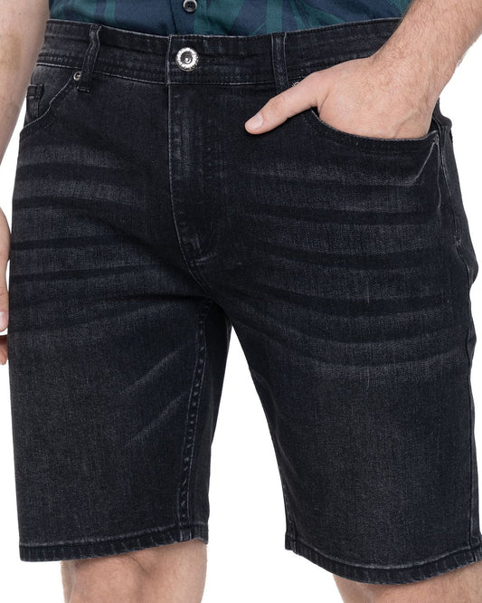 Bermuda Hombre Jeans Negro PT