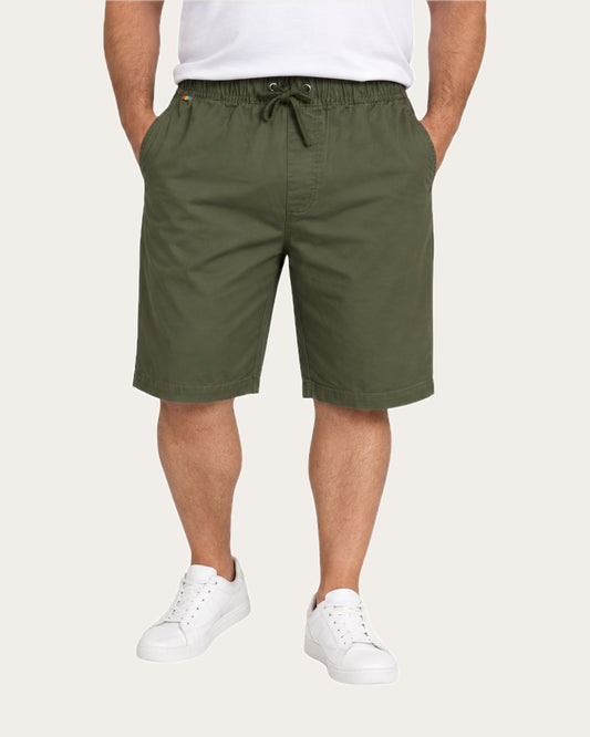 Bermuda Hombre Jogger Regular Fit Verde Oliva