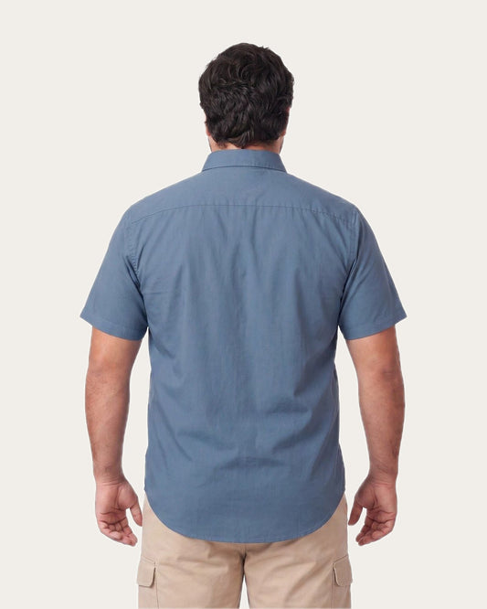 Camisa Hombre Guayabera Lisa Azul Marino