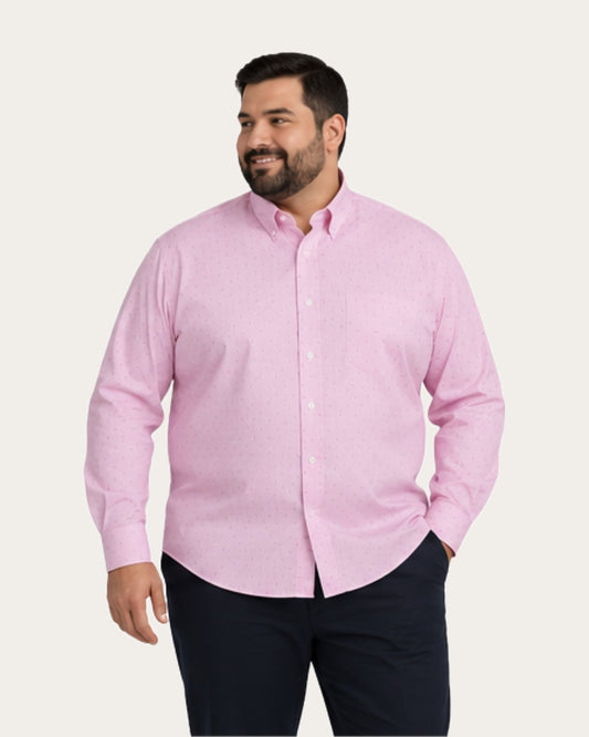 Camisa Hombre Alfaro Sport Rosado Con Bolsillo