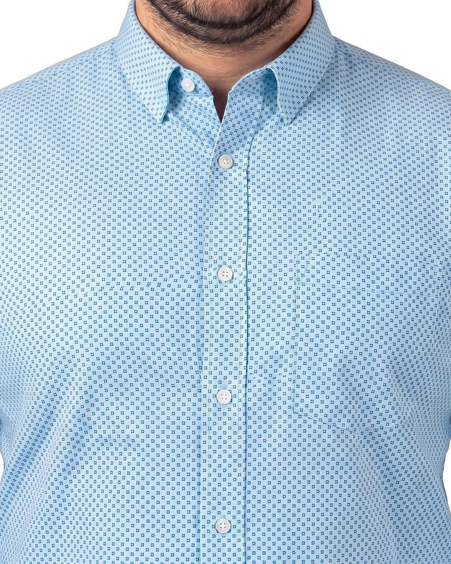 Camisa Hombre Fantasia Diseño Celeste Medio · foto 4