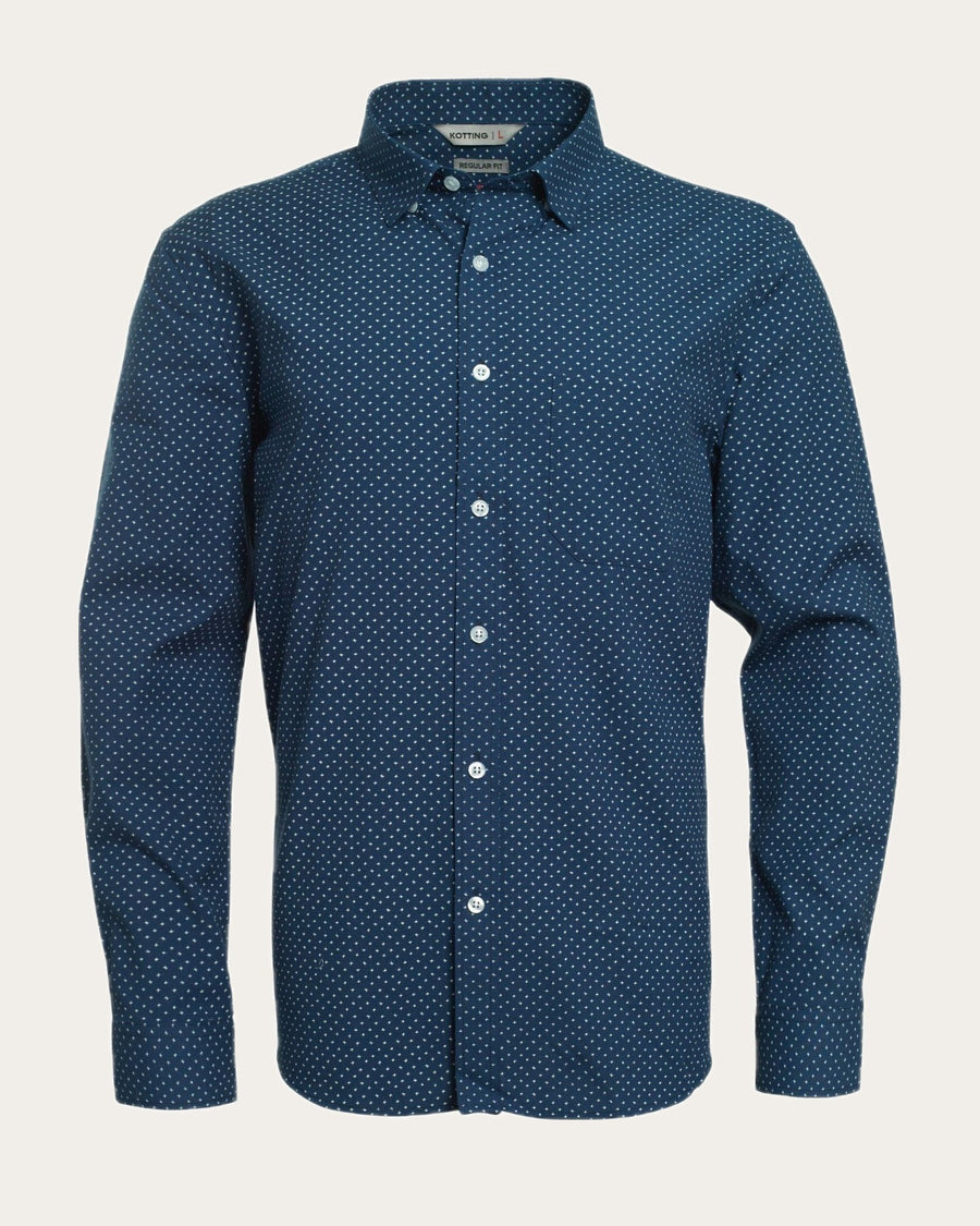 Camisa Hombre Fantasia Diseño Azul Marino · foto 3