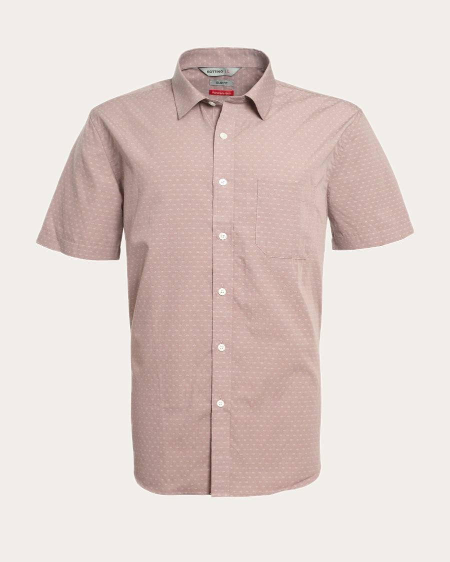 Camisa Hombre Manga Corta Dobby Sport Diseño Rosado · foto 3