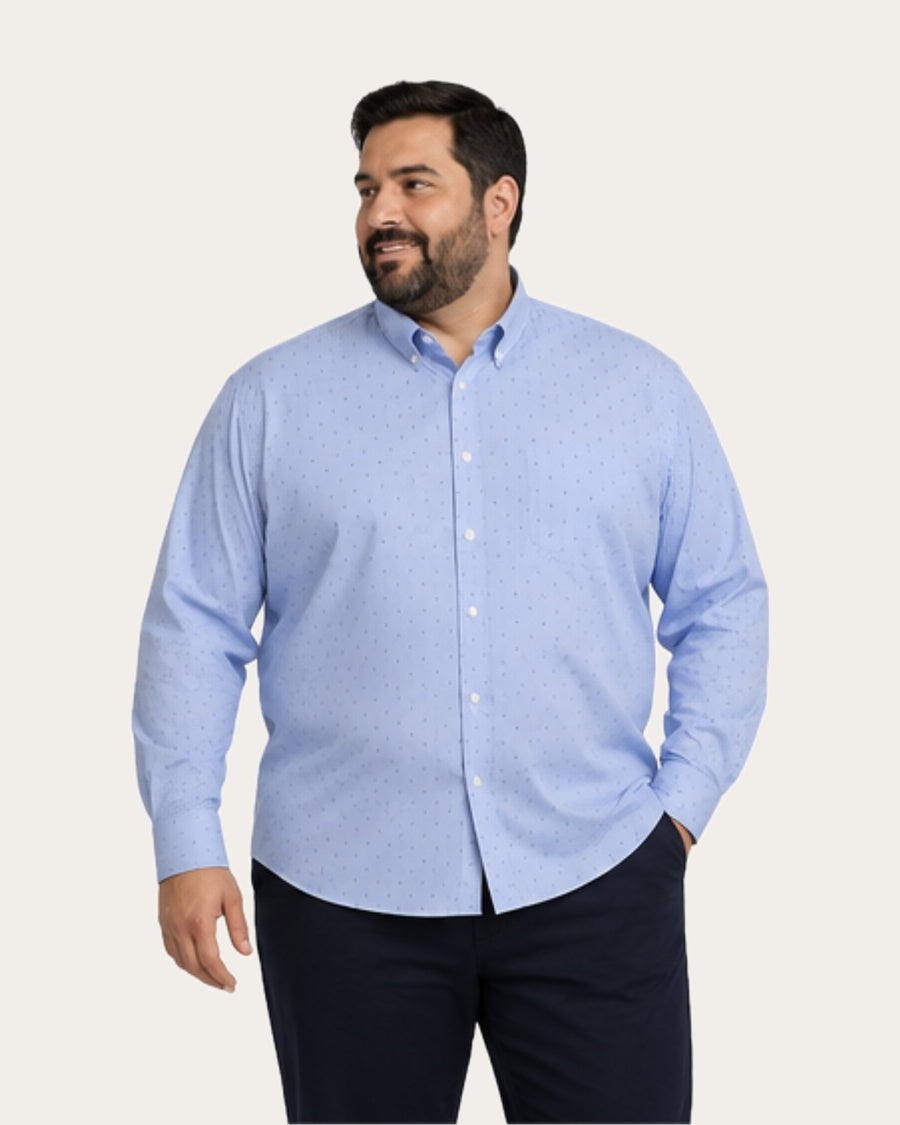 Camisa Hombre Silvino Azul Sport Con bolsillo · foto 1